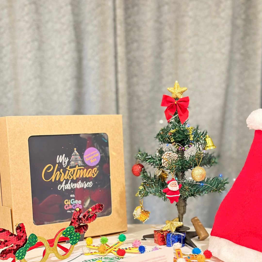 Christmas Tree Box Set – Artificial Tree with Lights, Ornaments & Reindeer Antler Goggles