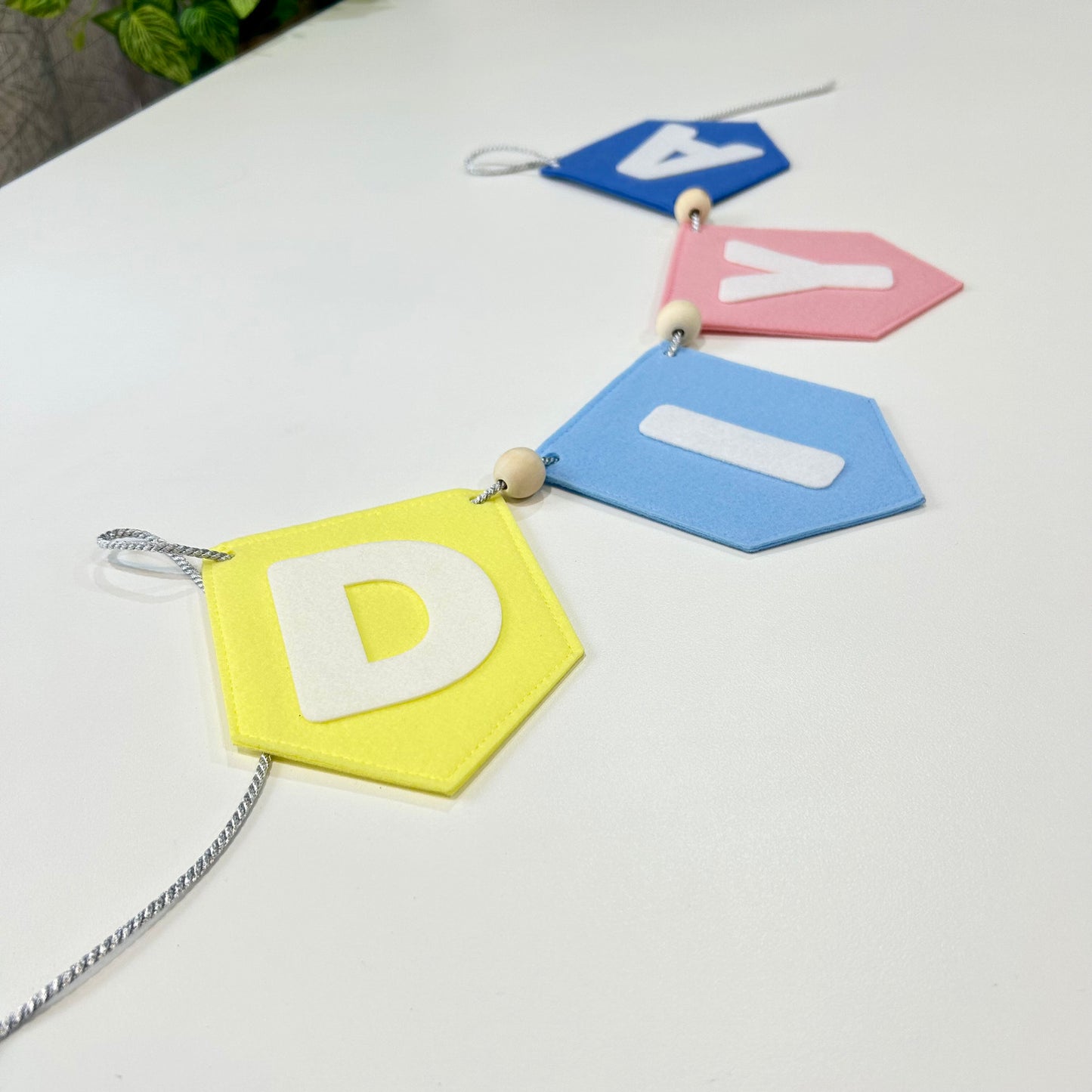 Felt Personalised Name Banner – Custom Room Decor for Kids