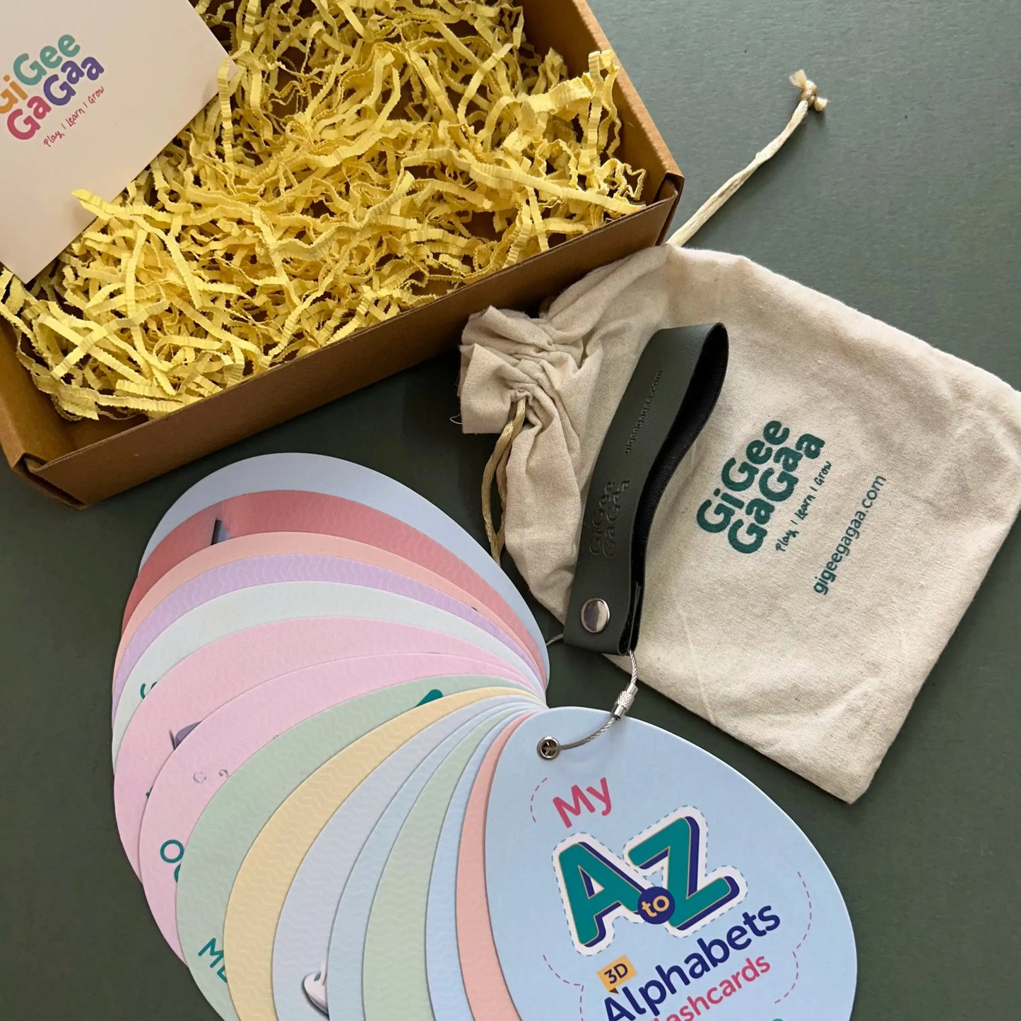 3D A2Z Alphabet Educational Flashcards GiGeeGaGaa