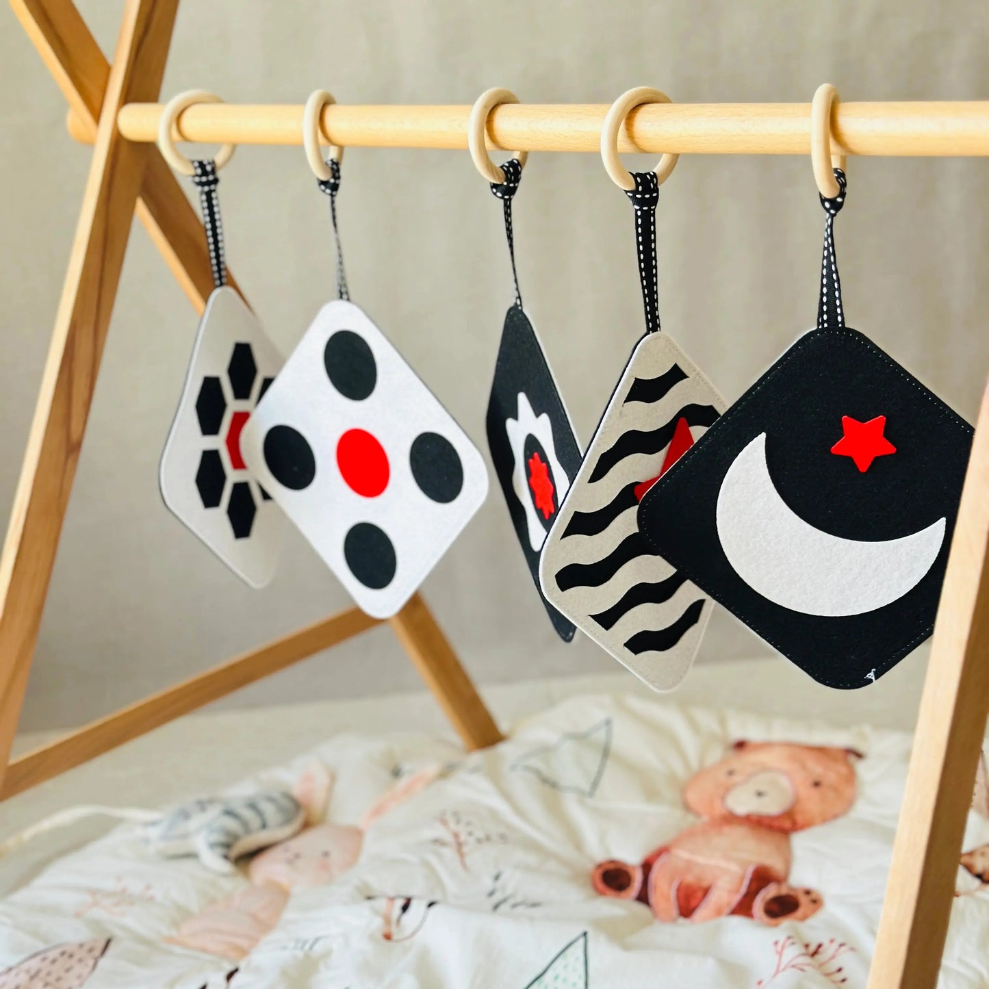 High Contrast Hanging Flashcards for Newborns & Infants