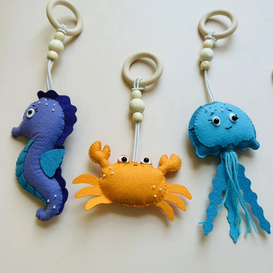 Hanging Sea Creature Plush Toys for Babies