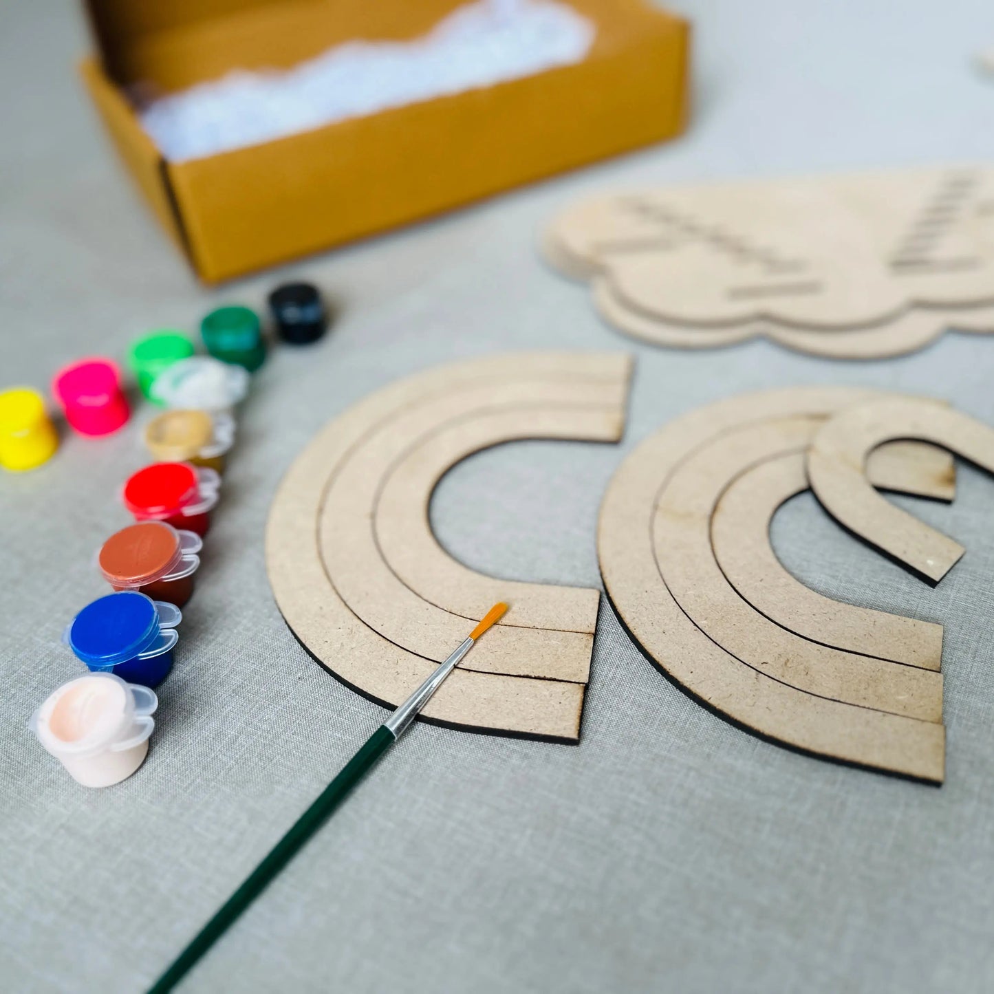 DIY Rainbow and Clouds Craft Kit – Fun and creative art project for kids to explore colors and shapes