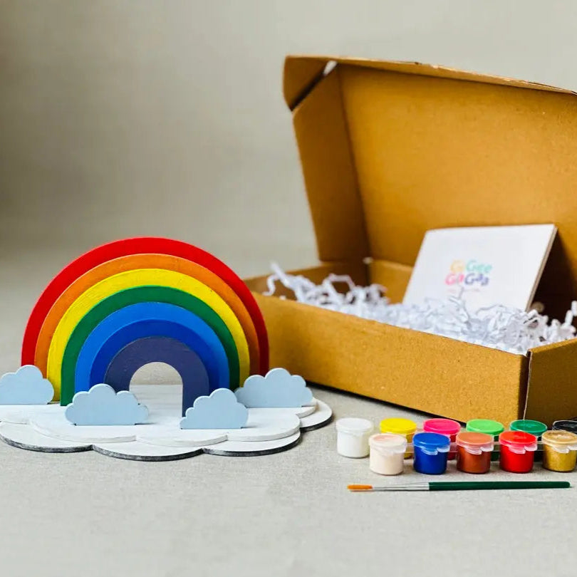 DIY Rainbow and Clouds Craft Kit – Fun and creative art project for kids to explore colors and shapes