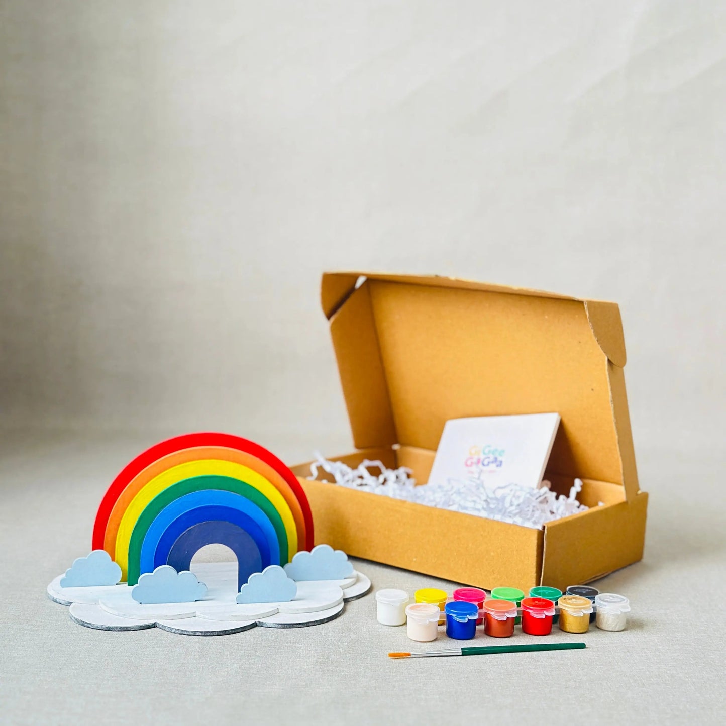 DIY Rainbow and Clouds Craft Kit – Fun and creative art project for kids to explore colors and shapes