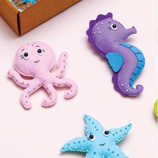 Sea Animals Plush Toy Set | Featuring 7 Aquatic Creatures GiGeeGaGaa