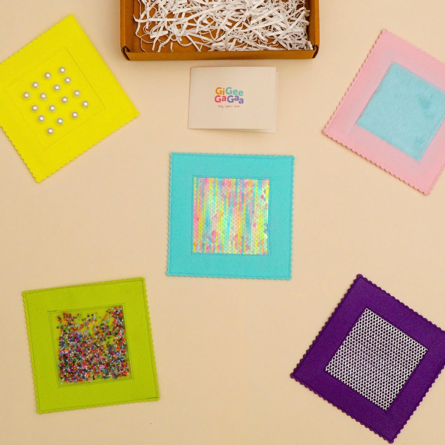 Touch and Feel Sensory Kit – Stimulate Your Baby’s Senses GiGeeGaGaa