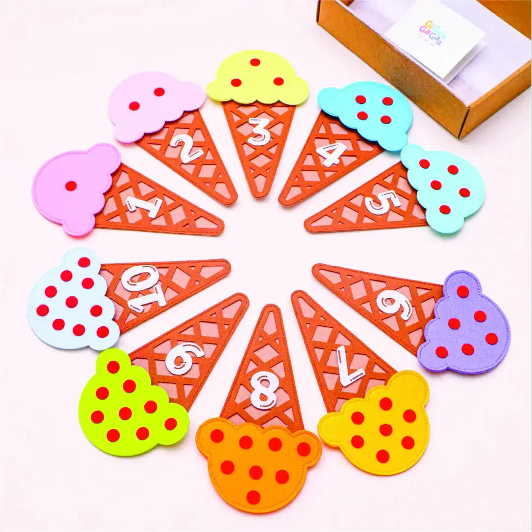 Ice Cream Counting Cones β Interactive Math Learning Toy for Kids