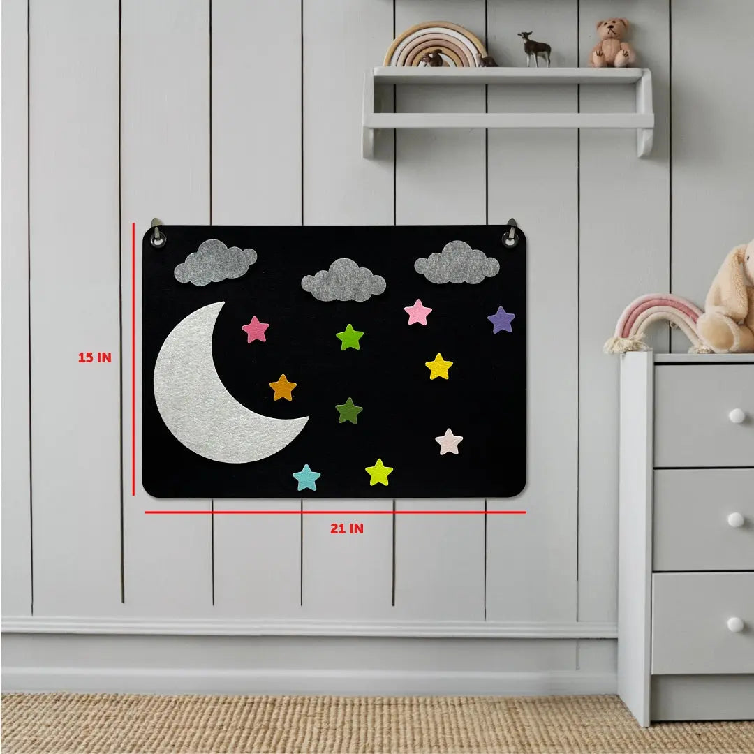 Starry Night Adventure Kit - GiGeeGaGaa - Montessori toy - Starry Night - Play Base Interactive Learning Kit for Kids- Felt Toy- Wall Decor-Kids Room