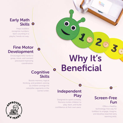 Numero - The Counting Caterpillar Educational Toy for Kids GiGeeGaGaa