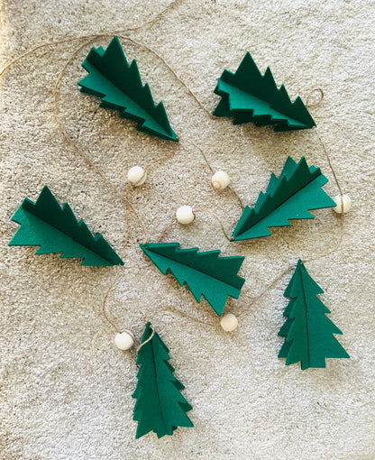 Winter Pine Garland – Christmas Hanging Decoration