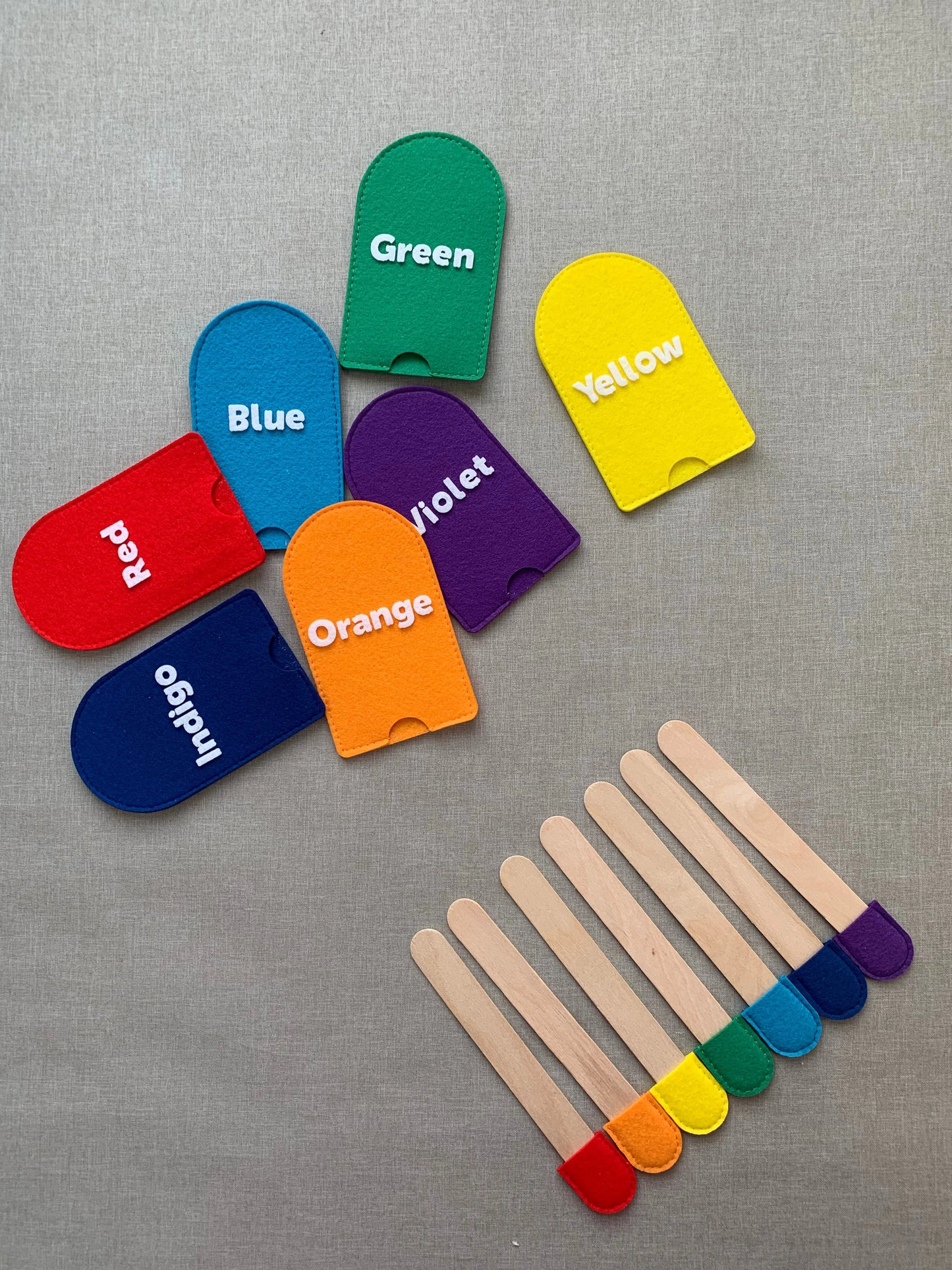 Rainbow Popsicle colour Matching Game - GiGeeGaGaa