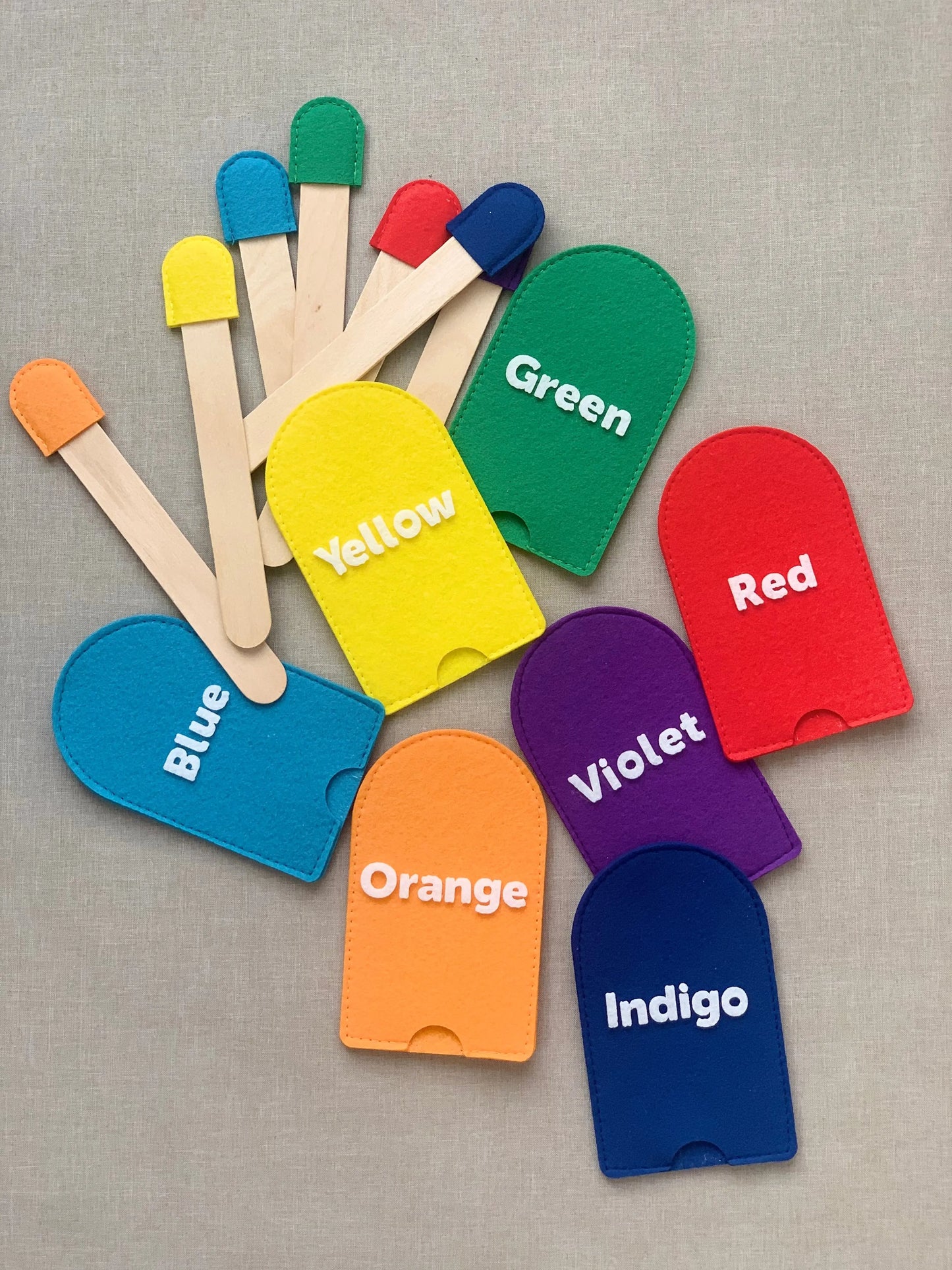 Rainbow Popsicle colour Matching Game - GiGeeGaGaa