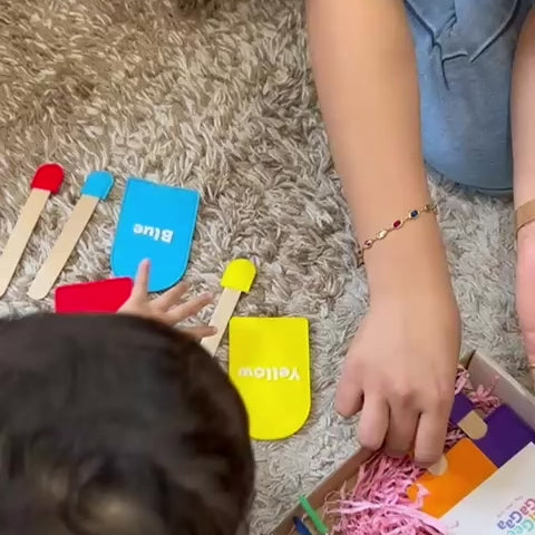 Colour Matching Game Rainbow Popsicle.